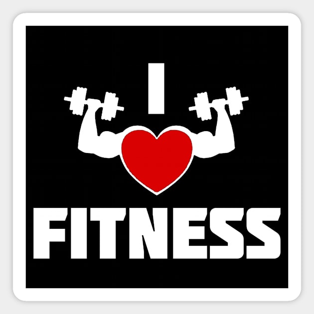 I love Fitness Magnet by Jambo Designs